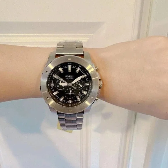 Fossil Accessories Fossil Fs576 Mega Machine Chronograph Stainless Steel Watch Poshmark